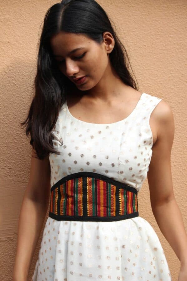 Embroidered Corset Belt By Qurcha